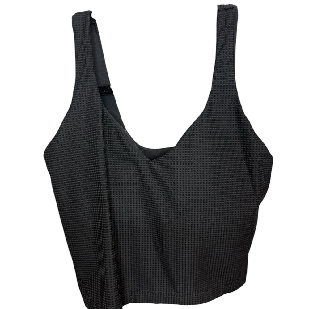 Lululemon Scoop Neck Yoga Tank Top *Grid Texture Black SZ 6.
NWOT‎ condition